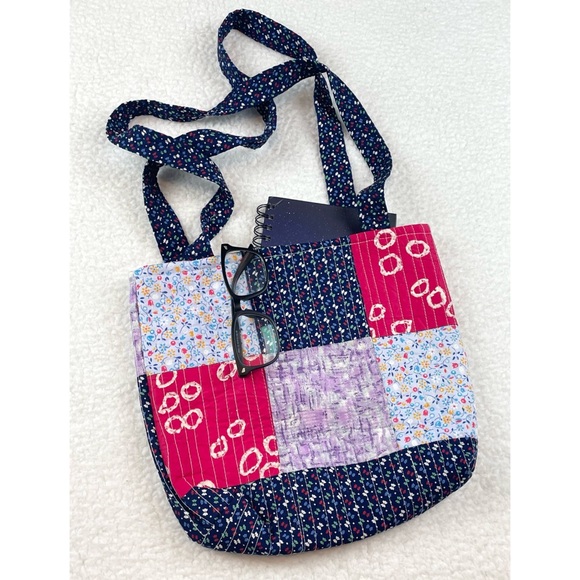 SALLY SAW • Handmade Colorful Patchwork Tote Bag - Picture 12 of 12
